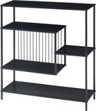 en.casa Console tafel Beesel metaal 65,5x60x20 cm zwart