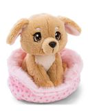 NICI Knuffel Hond in Mandje, 12 cm - 63323