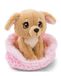 NICI Knuffel Hond in Mandje, 12 cm - 63323