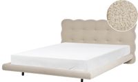 Beliani SOULISSE - Bed - Beige - 160 x 200 cm - Bouclé