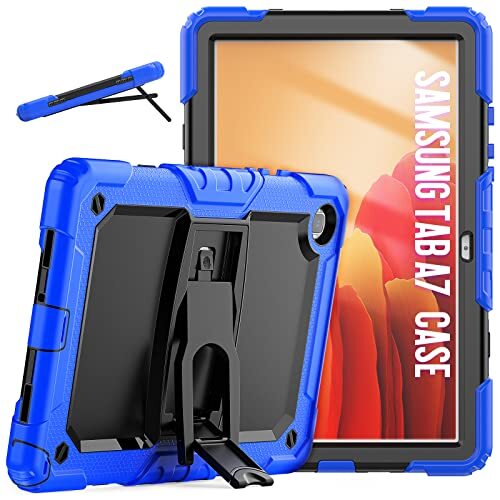 Aowdoy Beschermhoes voor Samsung Galaxy Tab A7 10.4 2020 (SM-T500/SM-T505), harde schaal, hoge bescherming tegen stoten, met afneembare standaard, beschermhoes voor kinderen, scholen, werknemers, gebouwen