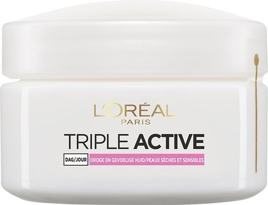 L'Oréal Skin Expert Triple Active hydraterende Dagcreme voor de Droge en Gevoelige huid - 50ml - Gezichtsverzorging