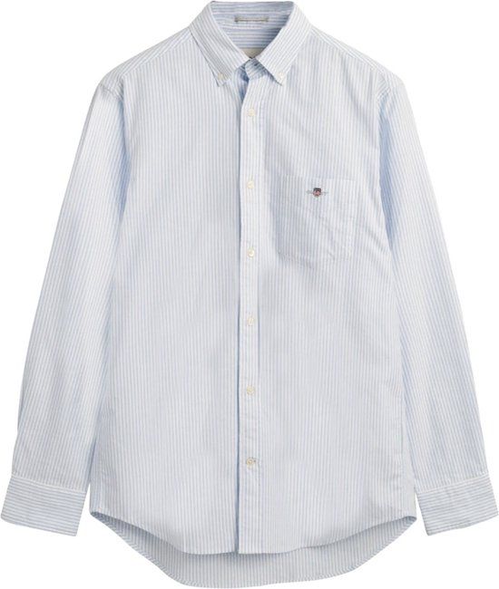 Gant Overhemd Blauw Katoen 3XL Lange Mouw Herfst/Winter 2023 Casual Heren