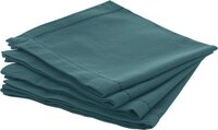 Atmosphera Katoenen Chambray Servetten - Blauw - 4 Stuks - 40 x 40 cm