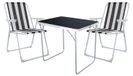 Ensemble de 3 meubles de camping : chaise de camping d'extérieur, table, aluminium