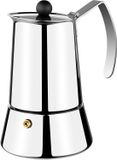 Unyqoos machine à café italienne pour 4 tasses en acier inoxydable