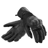 REBELHORN Range Motorhandschoenen voor heren, geitenleer, SAS-TEC enkelbeschermers, superstoffen inzetstukken, dubbele manchetverstelling, wisser op de duim