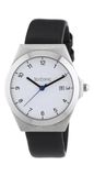 Tectonic - 41-6103-14 - Uniseks polshorloge - kwarts - analoog - lederen armband zwart, wit/zwart, armband, Wit/Zwart, Riem