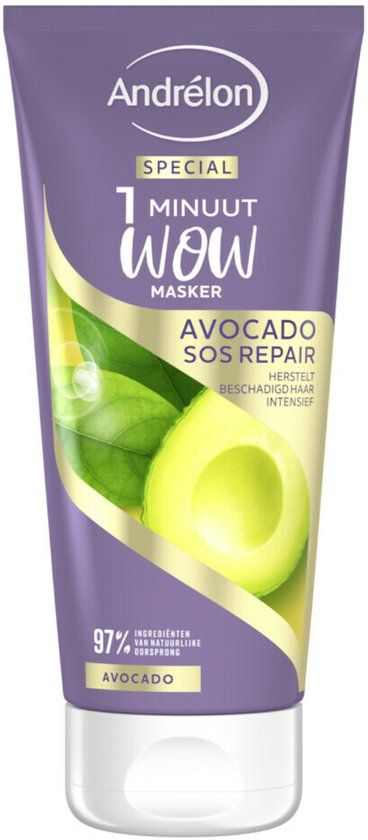 Andrélon Andrelon 1 Minuut Wow Masker Avocado SOS Repair - 180 ml