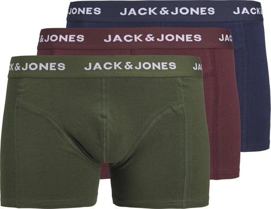 JACK & JONES JACTEO Solid Trunks 3-Pack - Men's Underwear - Size S