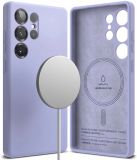 Ringke Silicone Magnetic Hoesje Geschikt voor Samsung Galaxy S25 Ultra | Compatibel met MagSafe en Qi2 | Back Cover met Magneet | Zacht Siliconen | Slank Design | Paars