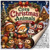 Cozy Christmas Animals Coloring Book