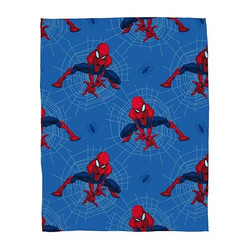 Character World Character World Disney Spiderman deken | Super zacht, webtijdontwerp | Warm superzacht fleece deken | Perfect voor thuis, slaapkamer, logeerpartijtjes en kamperen | 100 x 150 cm