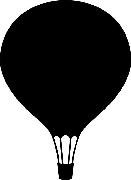 Ambiance Sticker Schoolbordsticker - uitwisbare zelfklevende muurstickers - BALLON - 65x50cm