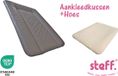 Stefano fashion - Set - Aankleedkussen - Bruin Taupe - 50x70 cm + Aankleedkussenhoes Ecru