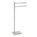 Gedy ARTU handdoekhouder, roestvrij staal, chroom en beige, 40 x 16,4 x 83,2