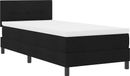 vidaXL Boxspringbed met LED-verlichting, Zwart, 90 x 200 cm, Stof