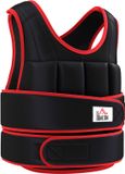 HOMCOM Gewichtsweste Oxford stof, Metaal, Zand - Zwart+Rood