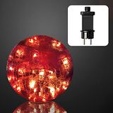 hellum LED decoratieve glazen bol barstlook rood Ø 25 cm 24 LEDs rood Outdoor voedingskabel 5 m