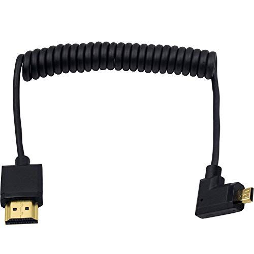 Duttek Micro HDMI naar HDMI opgerolde kabel - 1.2M/4FT - 1080P, 4K, Ultra HD, 3D