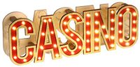 Santex mariage Santex Casino verlichte decoratieve letters, 30 cm
