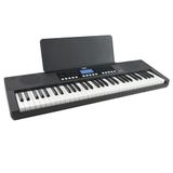 Axus 61-Toetsenklavierpiano, Draagbaar, Aanraakgevoelig, Lichtgewicht, Slank Toetsenbord Met Draaggreep, Voeding, 450 Stemmen En Muziekstandaard