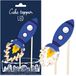 Scrapcooking - Cake Topper LED raket - lichtgevende decoratie van hout verjaardag kinderen voor taarten, gebak, cakes en desserts - decoratie accessoires feestjes - 4968