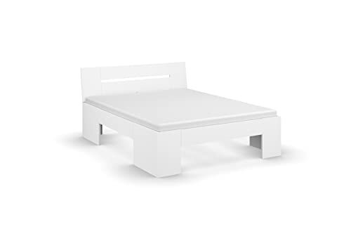 Rauch Möbelwerke GmbH bed, houtmateriaal, wit, B/H/D: 145/84/214 cm