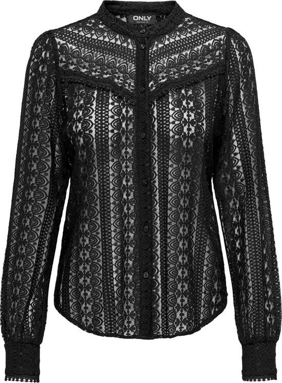 ONLY ONLREBA Lace Blouse - Black - Women's XS
