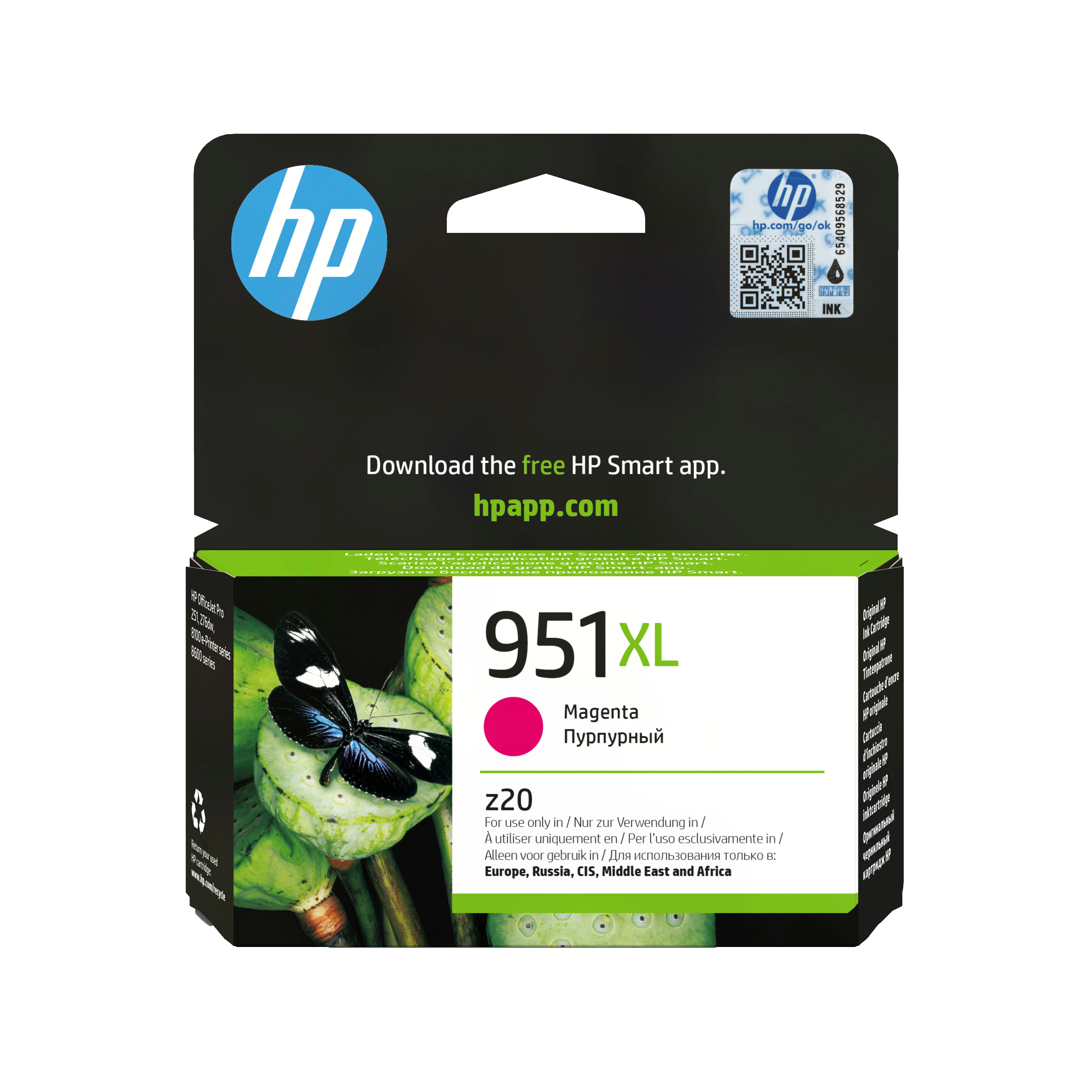 HP 951XL Magenta Ink Cartridge - High Capacity - Original