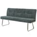 Banc Hwc-h70 Tissu/textile Chenille Inox Brossé 180cm Bleu-vert