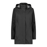CMP Long Hooded Regenjas Dames - Maat D36 - Zwart