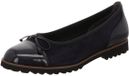 Gabor Dames Ballerina's Donkerblauw Leer Maat 42