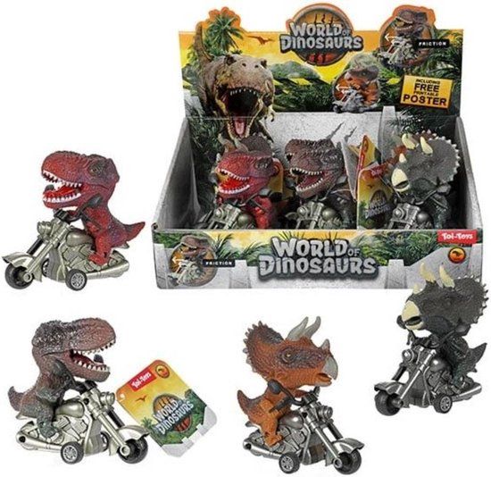 Toi-Toys World of Dinosaurs Dino op motor frictie - Kunststof - 3+ jaar
