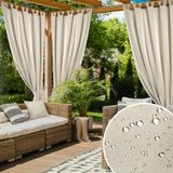 Eurofirany 423893 Gordijn & Overgordijn, Beige, Polyester, Lus, 1550 mm x 2000 mm
