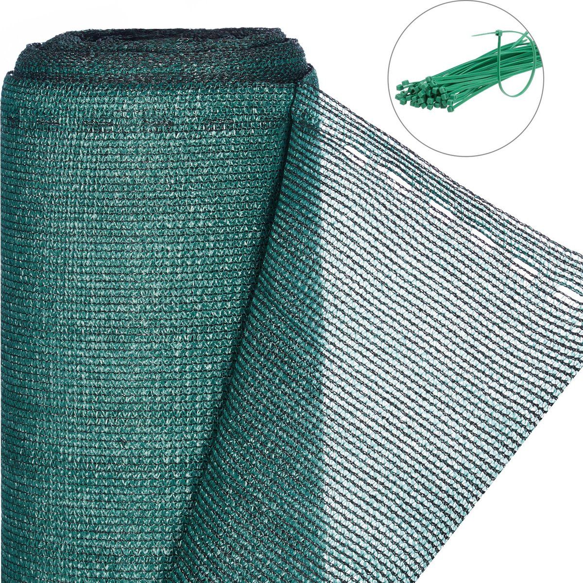 Relaxdays Zichtbreeknet groen - 180 cm hoog - net hekwerk - zichtdoek tuin - privacydoek