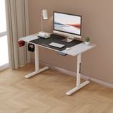pro.tec Bureau Pomona zit sta elektrisch verstelbaar wit en zwart