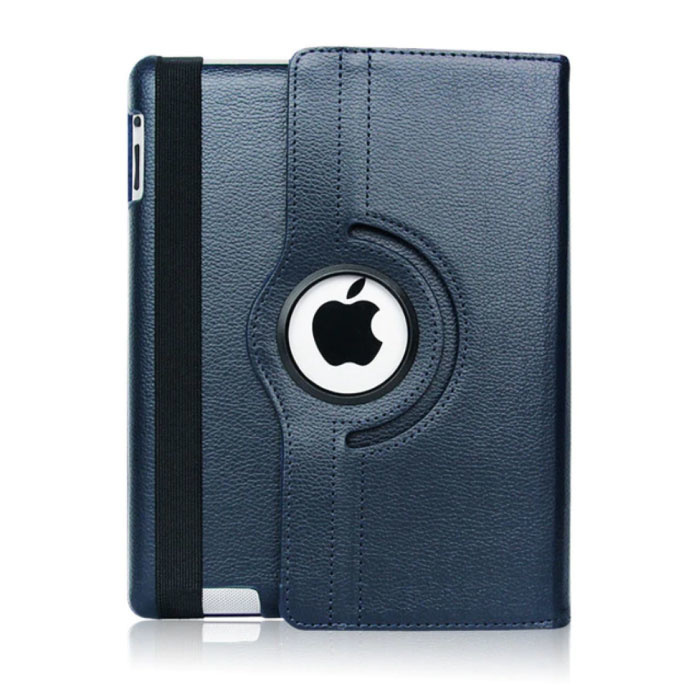 Stuff Certified Leren Vouwbare Cover voor iPad Mini 4 - Multifunctioneel Hoesje Case Blauw