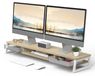 Merkloos Dual Monitor Stand met 2 Lades en 45kg Draagvermogen