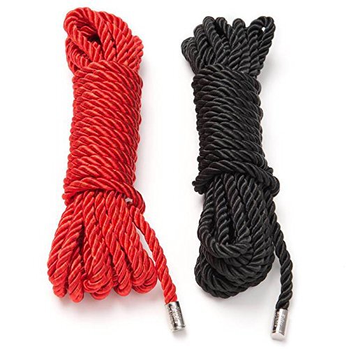 Fifty Shades of Grey Restrain Me Bondage Rope Twin Pack - Black/Red