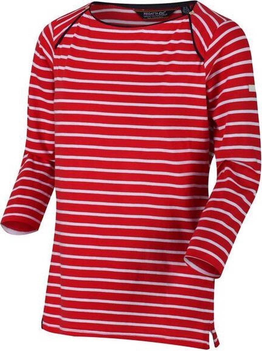 Regatta longsleeve Polina dames rood gestreept