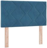 vidaXL - LED - Hoofdbord - Donkerblauw - 80 cm - Fluweel