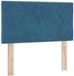 vidaXL - LED - Hoofdbord - Donkerblauw - 80 cm - Fluweel