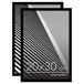 Americanflat 20x30 cm Fotolijst met Schokbestendig Glas - Set van 2 - Streamline Collectie - Dunne Rand Fotolijst voor Tafel en Muur - Ophangmateriaal en Ingebouwde Standaard - Zwart