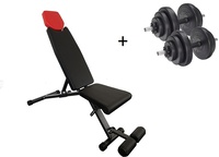 Viking Choice Sportbank met gewichten - verstelbaar - 20 kg halter set