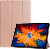 Lunso 3-Vouw sleepcover hoes - Geschikt voor Lenovo Tab P11 Pro - Roze Goud