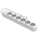 Silver Electronics Protek Plus stekkerdoos met 6 stopcontacten met schakelaar, 1,5 m, IP20, wit