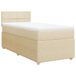 VidaXL Boxspringbed met matras, crème kleur, 80x200 cm, stoffen bekleding