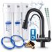 Ari robinet de cuisine Nordic, noir mat, robinet extractible, avec système de filtration d'eau Aquaphor Kristall H