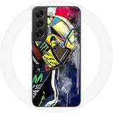 Samsung Galaxy S21 FE Valentino Rossi kampioen snelheidsrijder Maniacase Etui